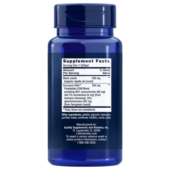 Life Extension Svartfrøolje og Curcumin Elite