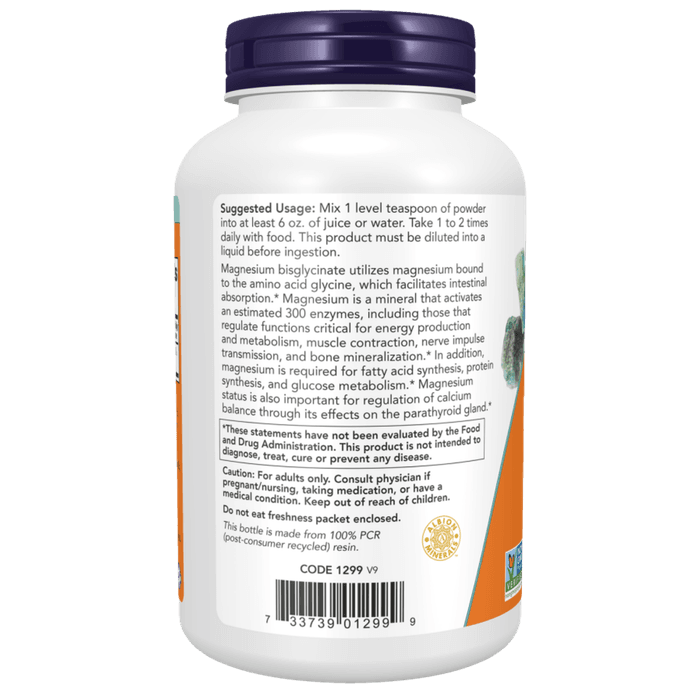 NOW Magnesium Bisglycinate Pulver
