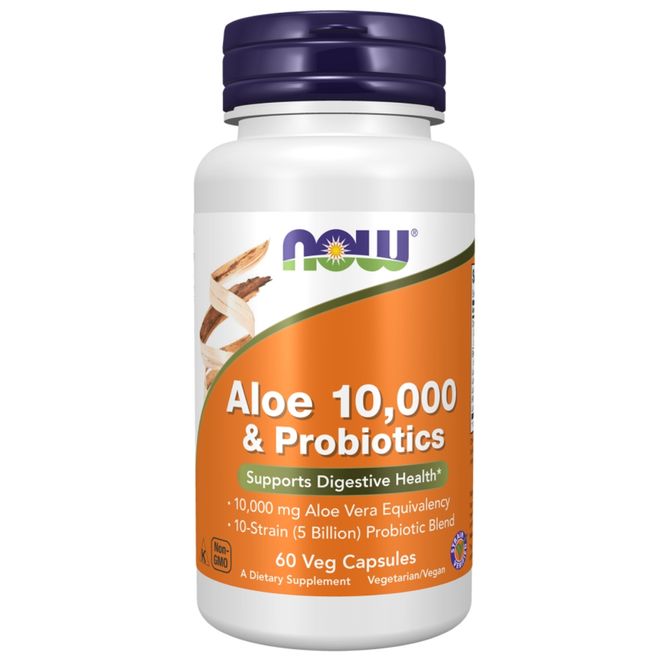Hovedbilde NOW Aloe 10000 og Probiotika