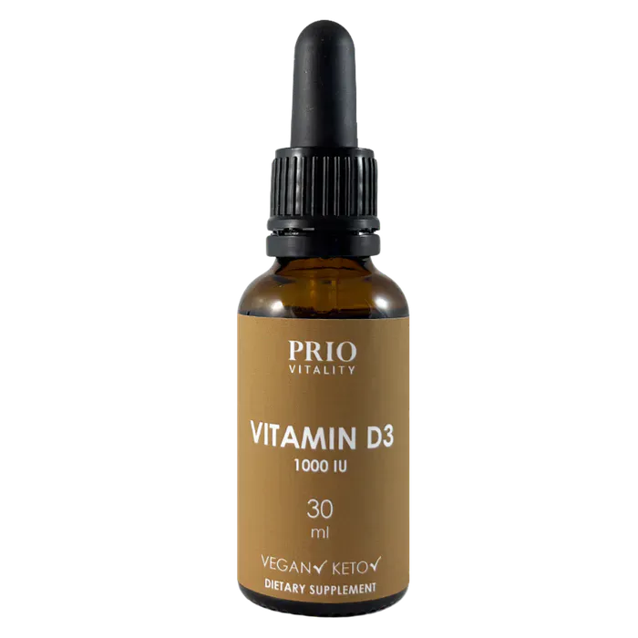 Prio Vitality Vitamin D kosttilskudd for daglig tilførsel av vitamin D.