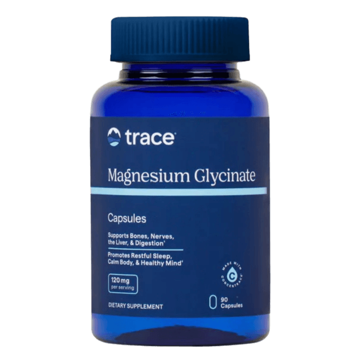 Trace Minerals Magnesium Glycinate kosttilskudd med magnesiumglysinat.