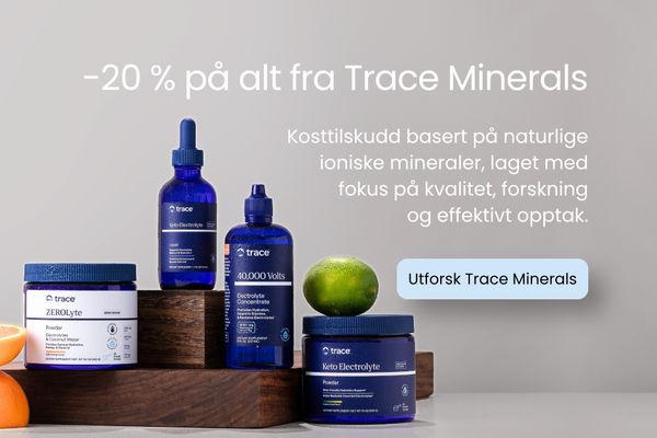 Få 20 % på alt fra Trace Minerals. 