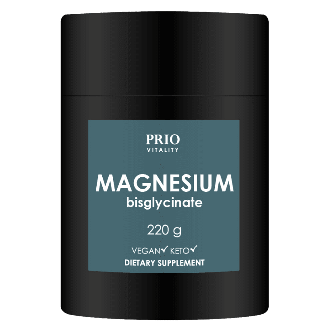 Prio Vitality magnesium kosttilskudd med høy biotilgjengelighet uten tilsetningsstoffer