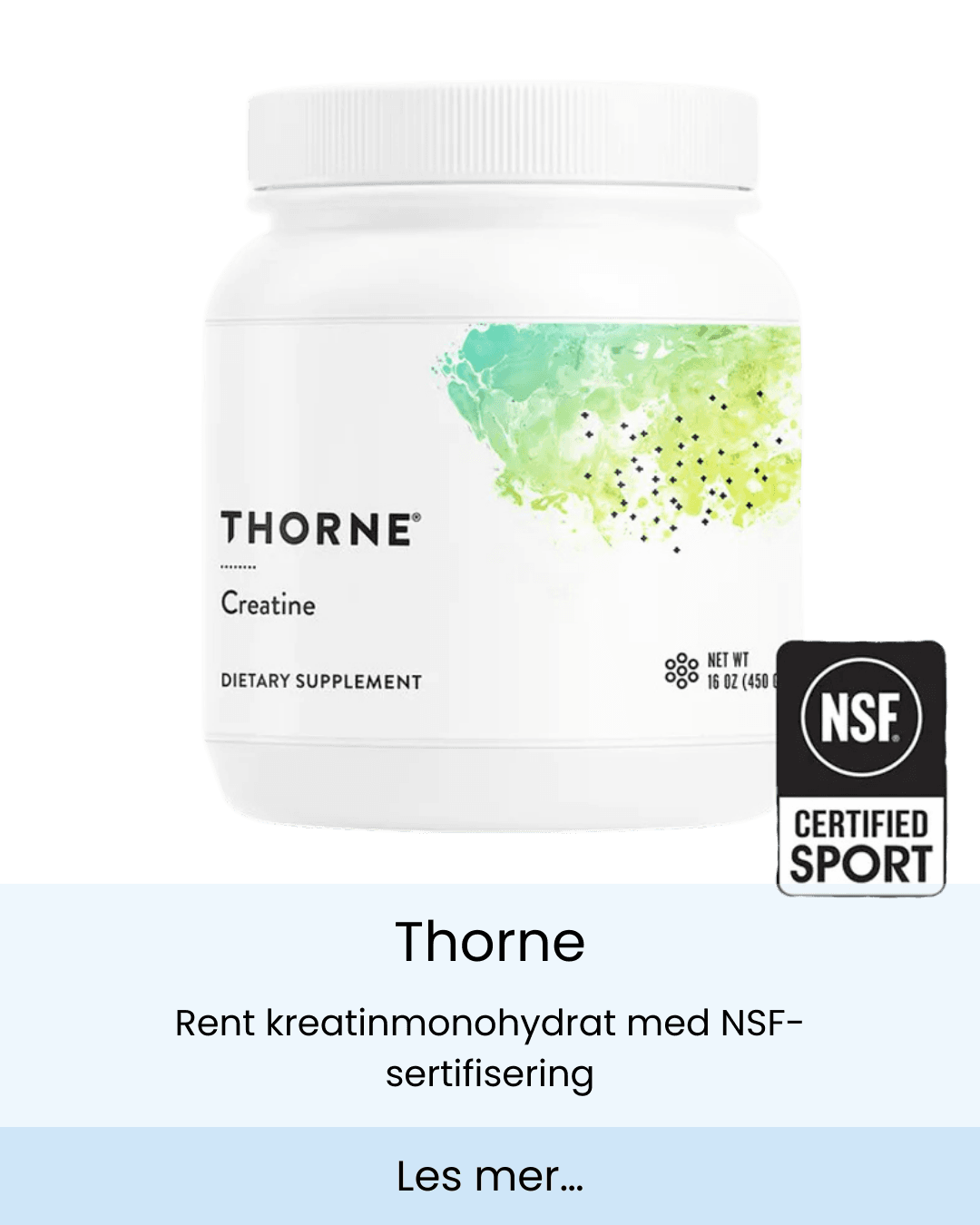 Rent kreatinmonohydrat med NSF-sertifisering