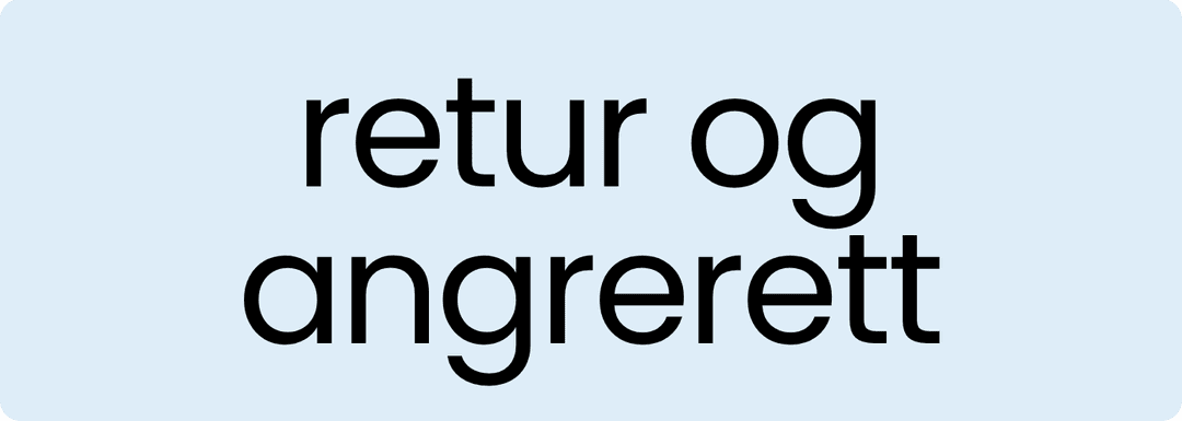 Informasjon om retur og angrerett