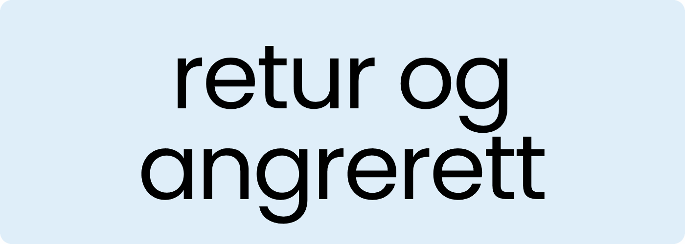 Informasjon om retur og angrerett