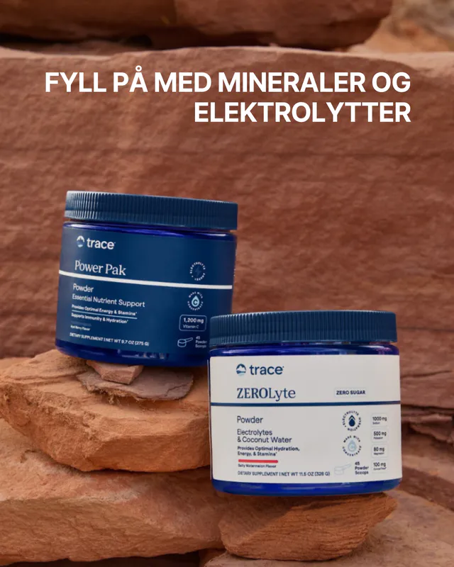 Utforsk naturlige mineraltilskudd og elektrolytter fra Trace Minerals